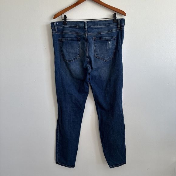 Loft Denim Jeans Size 14 Modern Skinny Distressed Stretch Ann Taylor - Picture 4 of 12